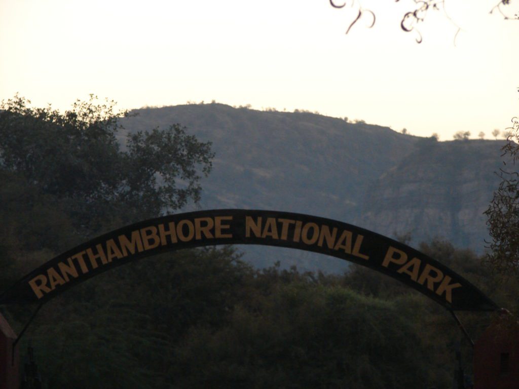 At the gates of Ranthambhore National Park Entrance