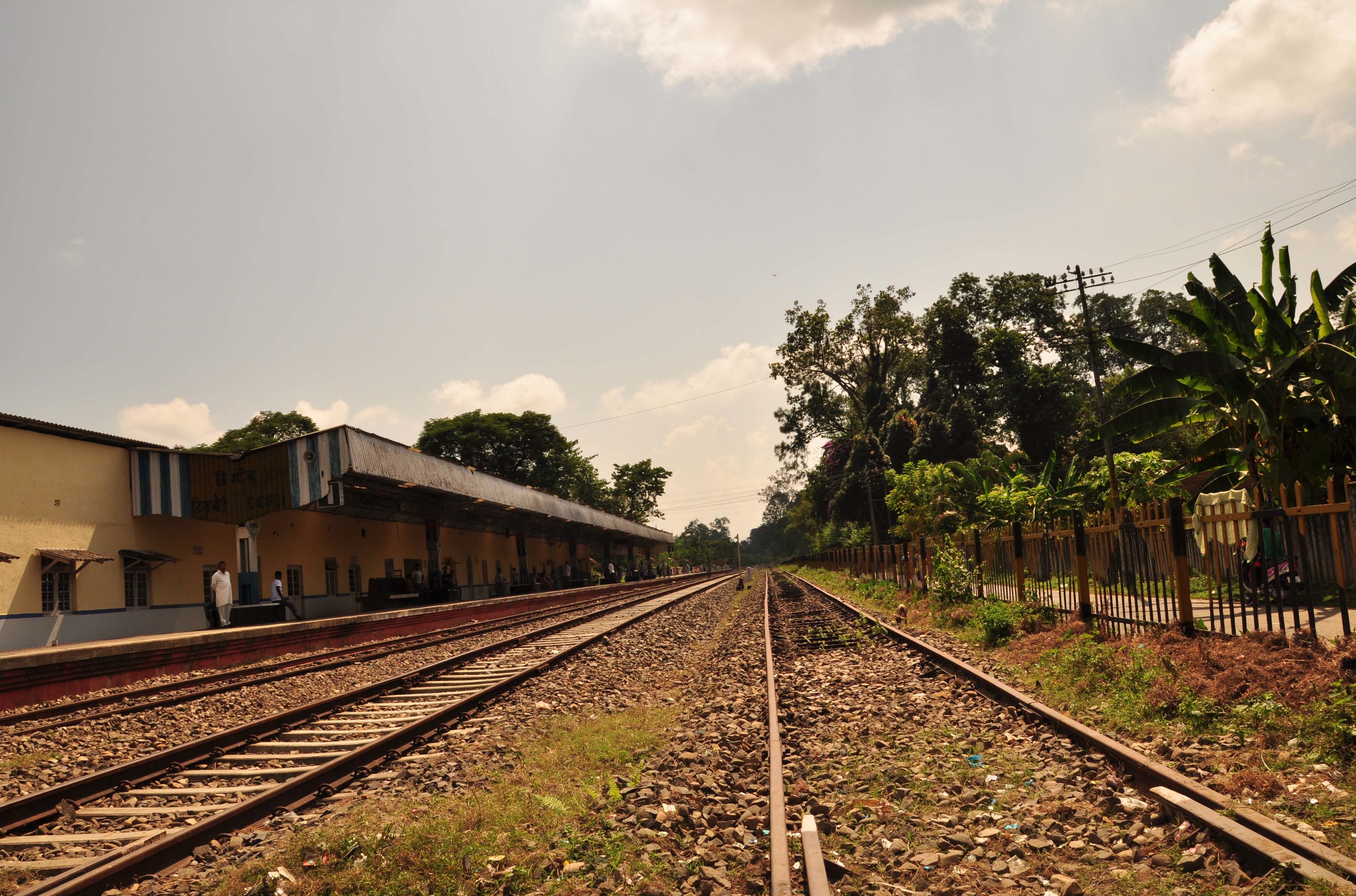 Railway tracks and platform at Digboi Railway Station