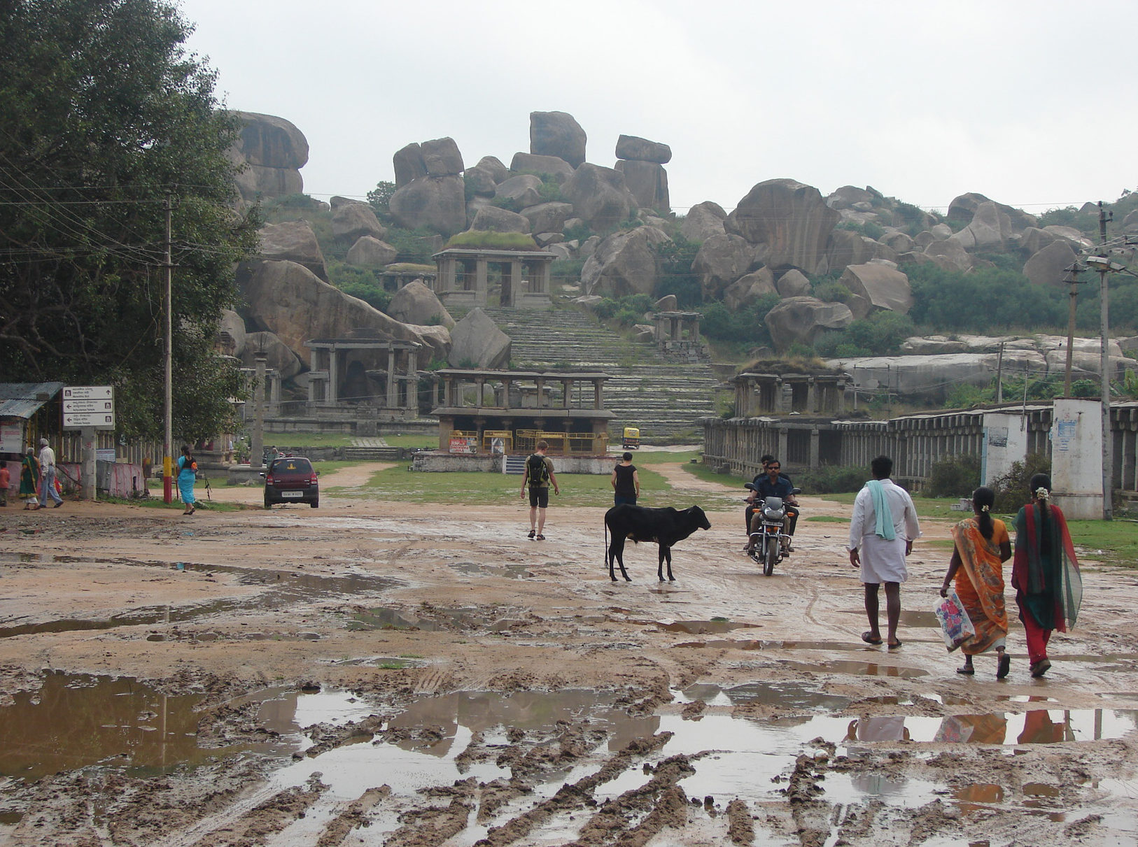 Walking towards the monolithic bull