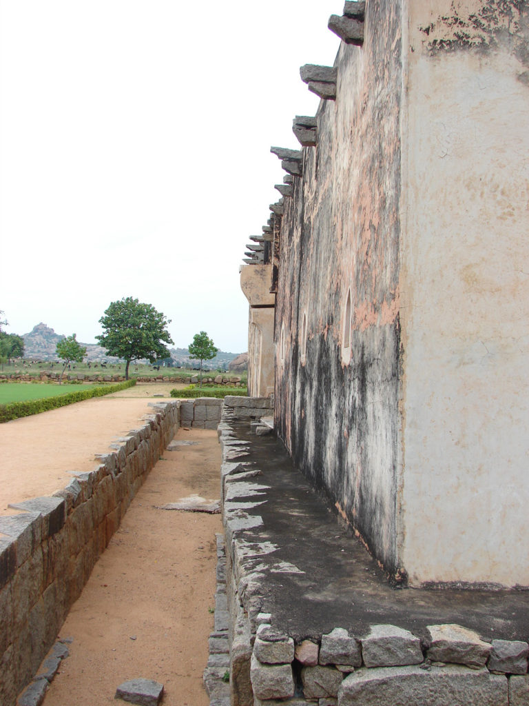 The moat around the Queens pavilion