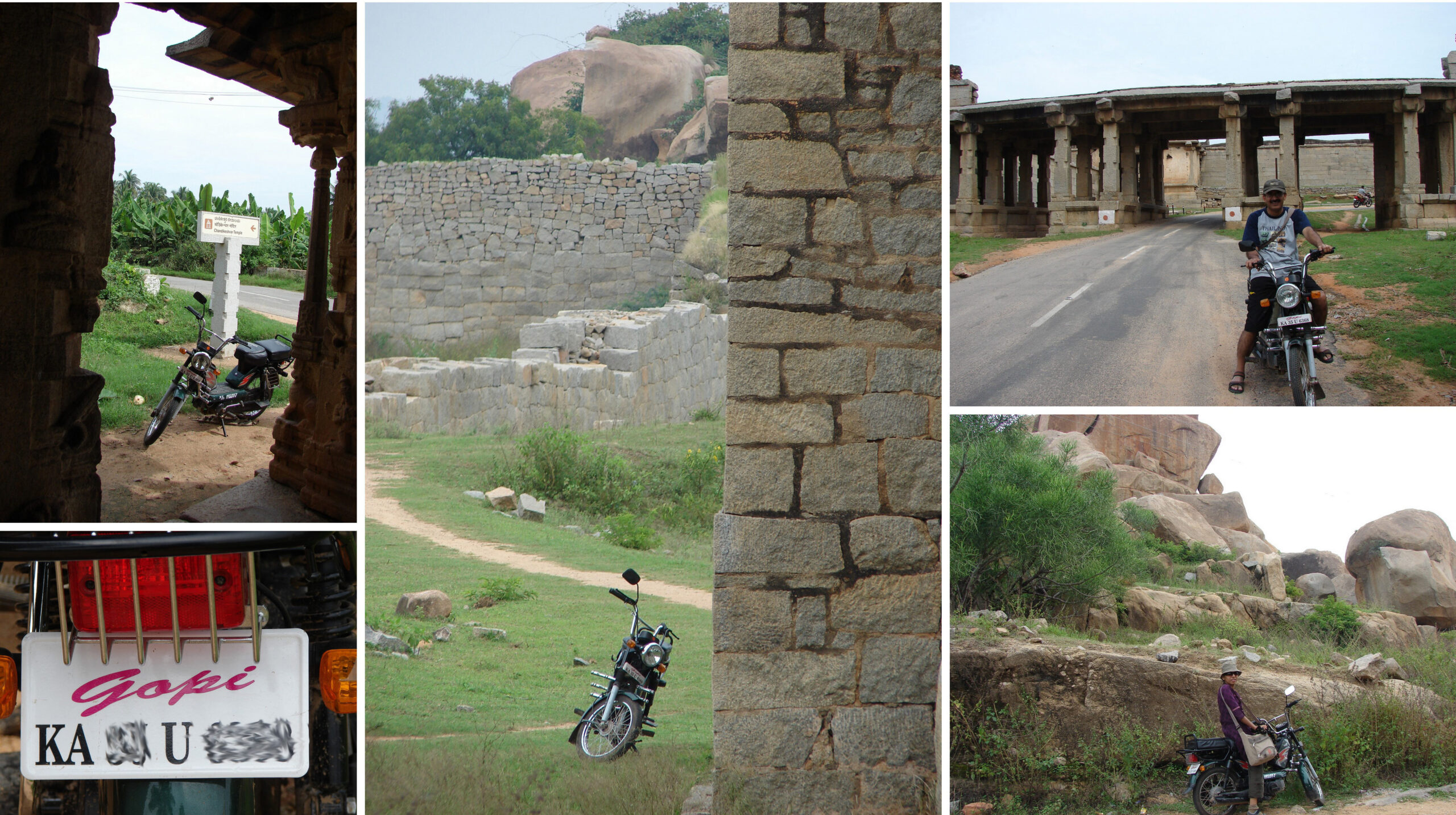 Hampi on a moped