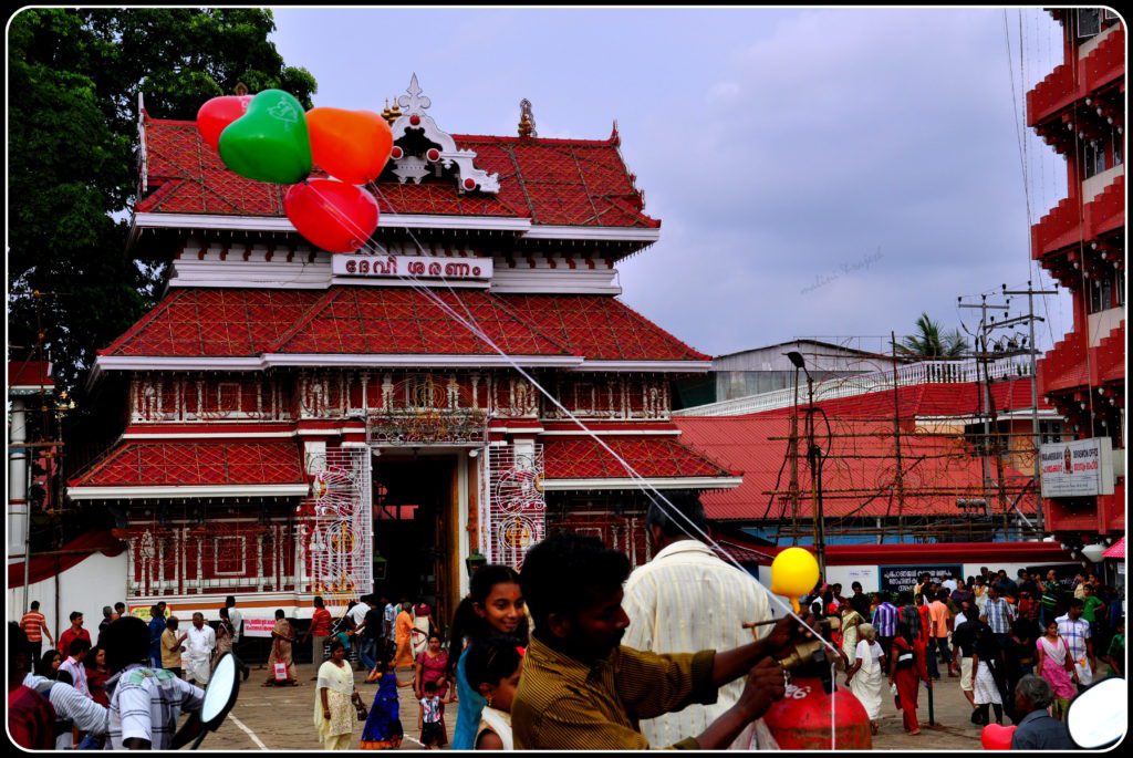 Festive mood in front of the Paramekkavu Temple