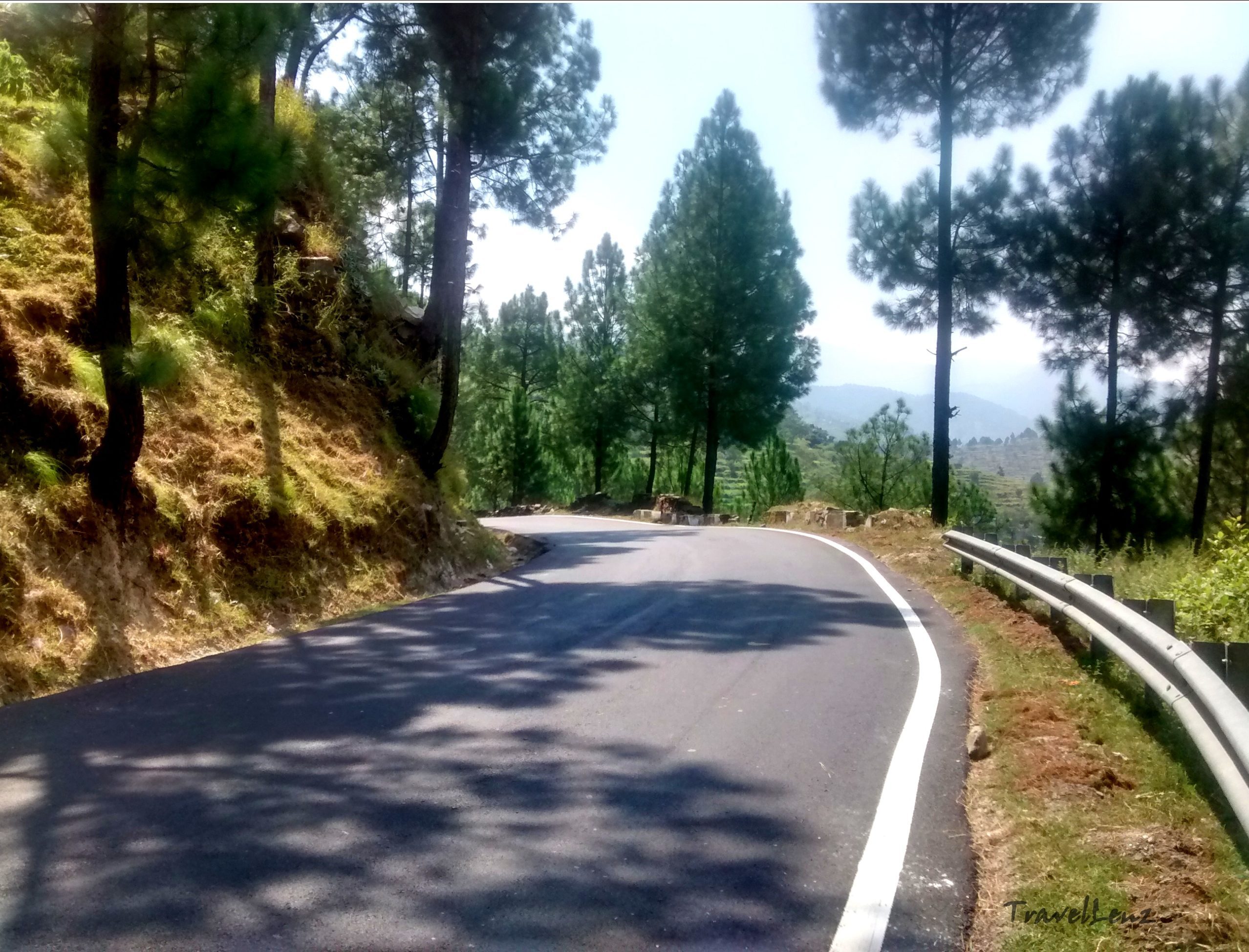 A hilly road on the way from Kathgodam to Lohajung