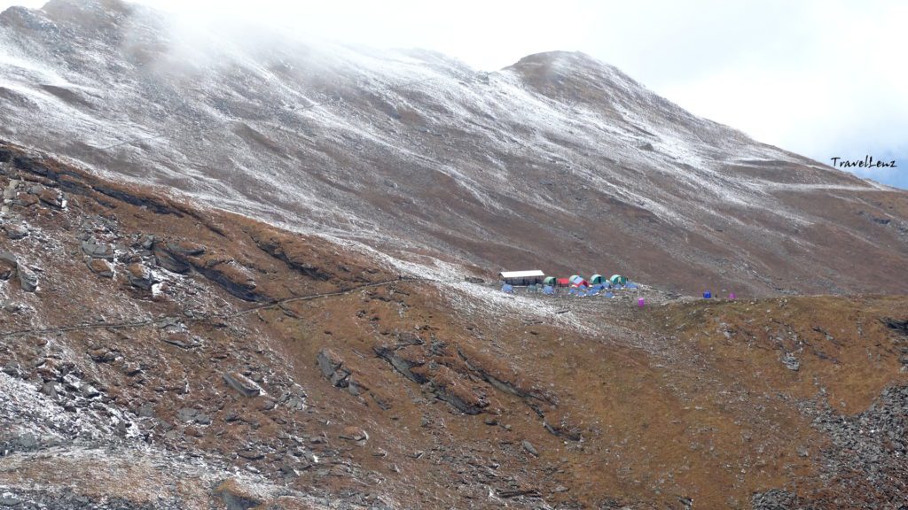 A campsite seen from a distance