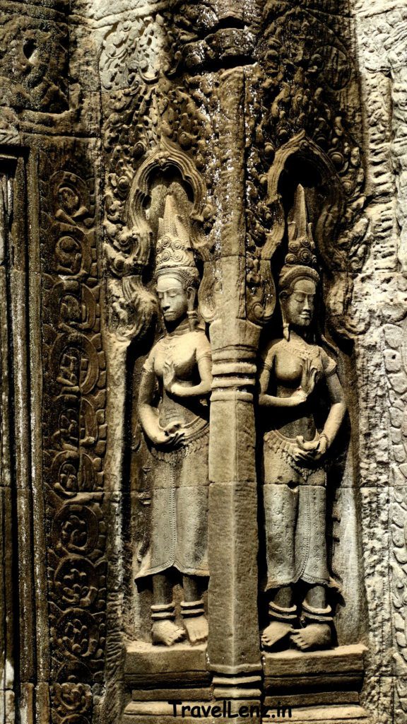 Apsara carvings at Thommanon