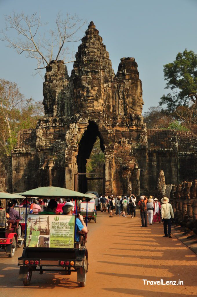 The south gate tower of Angkor Thom