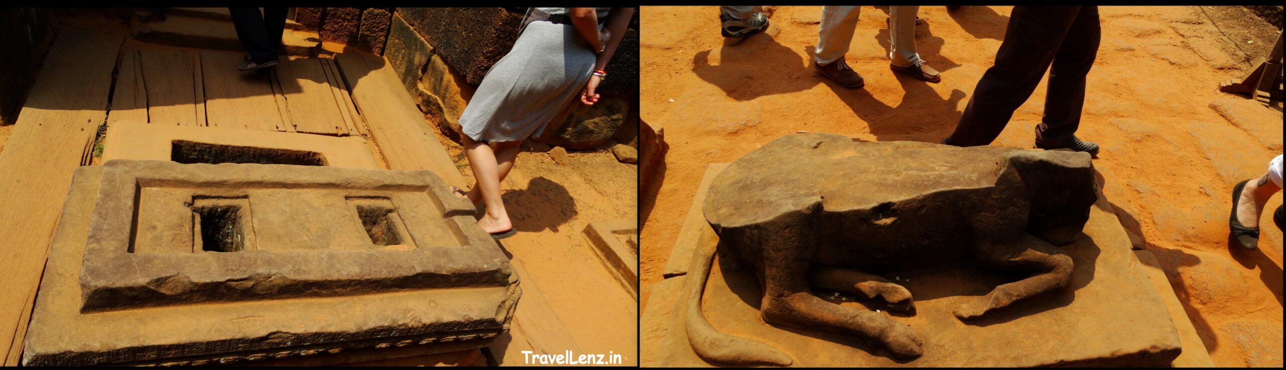 Shivalinga pedestal (l) and Nandi (r)