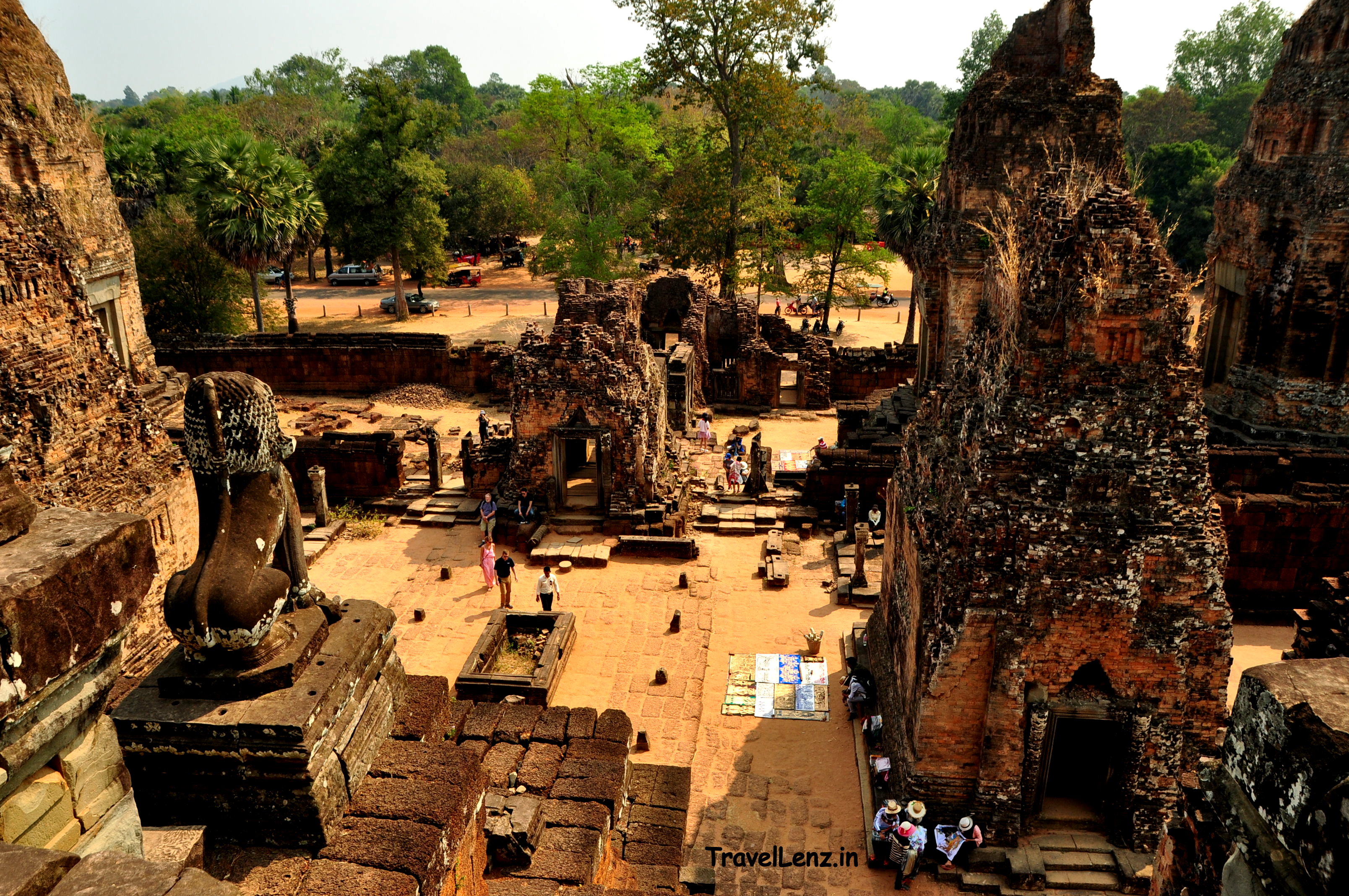 View from the top - the stone cistern is seen below