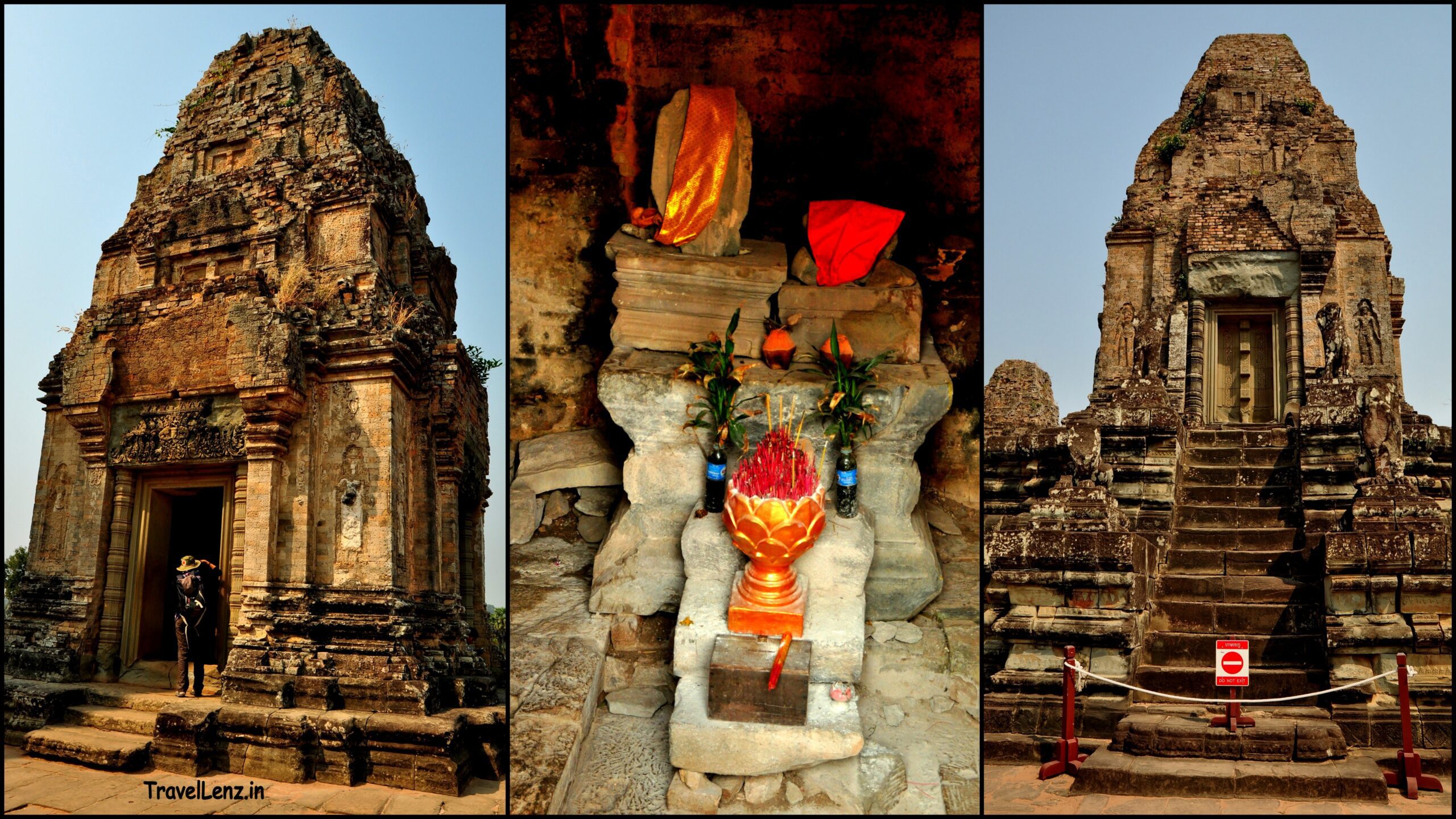 Central tower (l) had a Buddhist shrine (m)