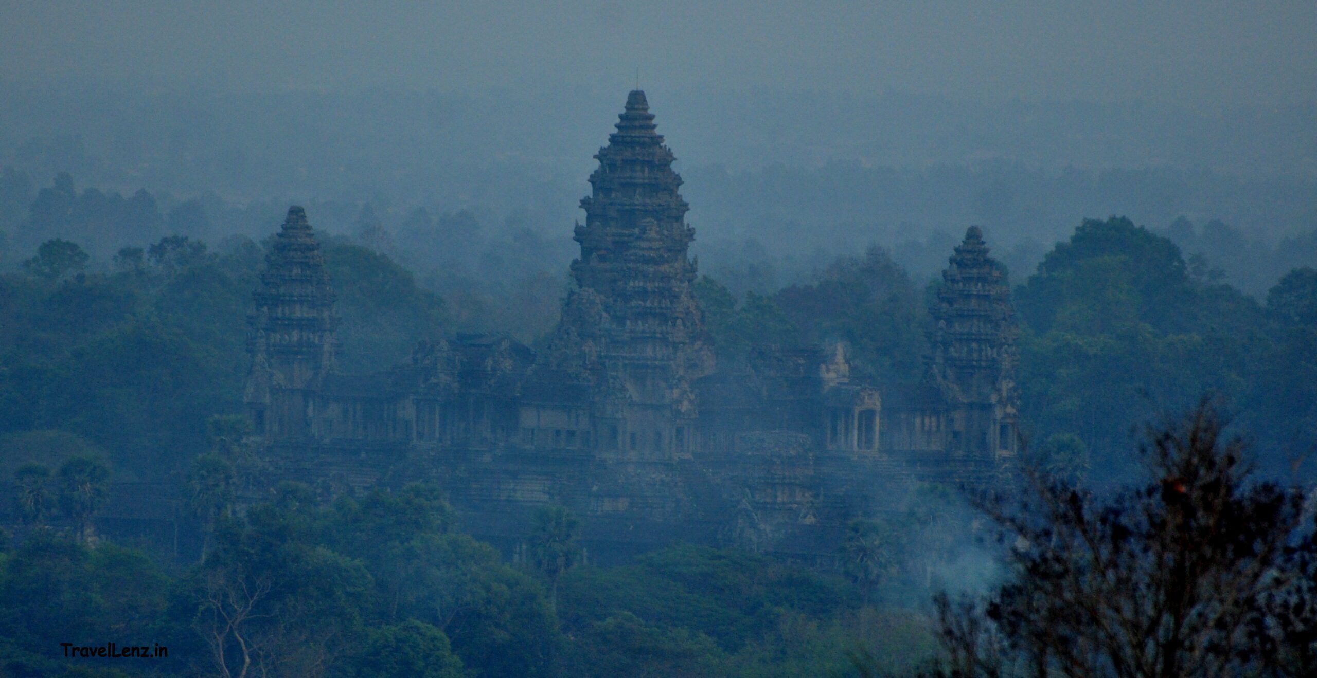 Angkor Wat complex as seen from Bakheng Hill