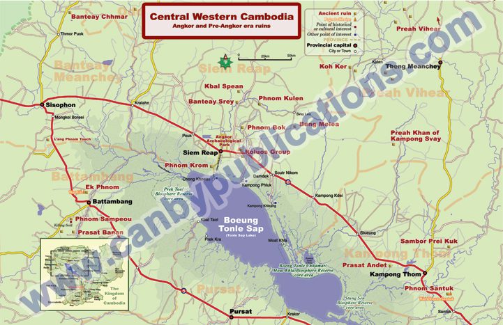 Map of Northwestern Western Cambodia,