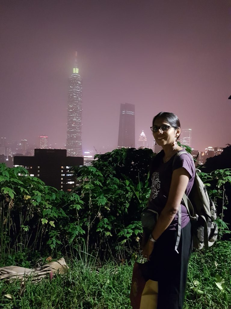 The Taipei 101 and the lights of Taipei