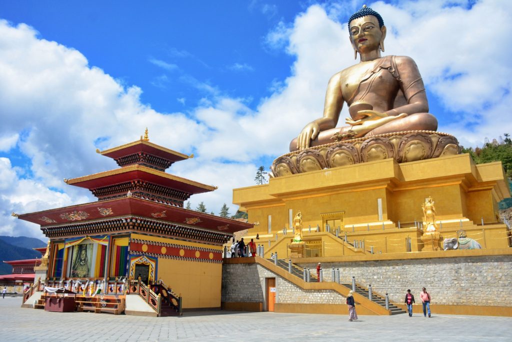 The giant Buddha Dordenma statue at Thimphu