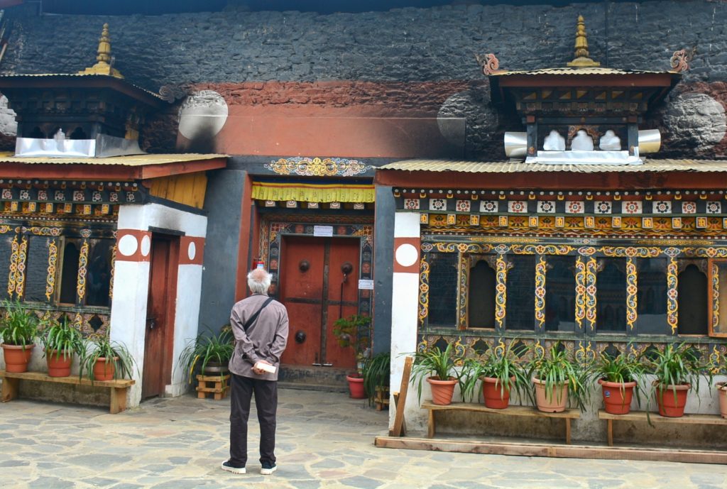 Colour and calm of a Bhutanese monastery