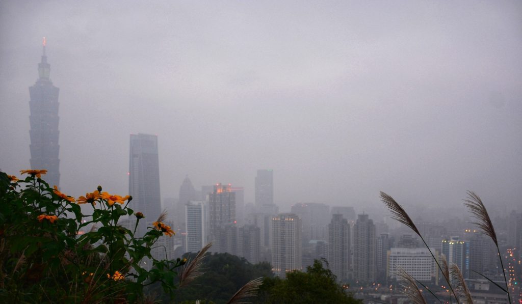 Taipei skyline from Elephant Mountain