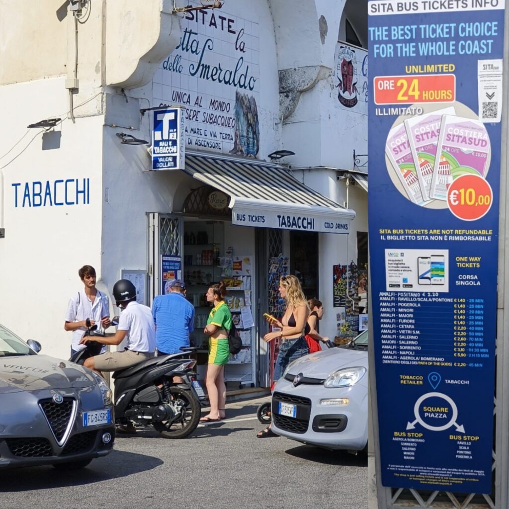 Tabacchi near Amalfi Bus Station