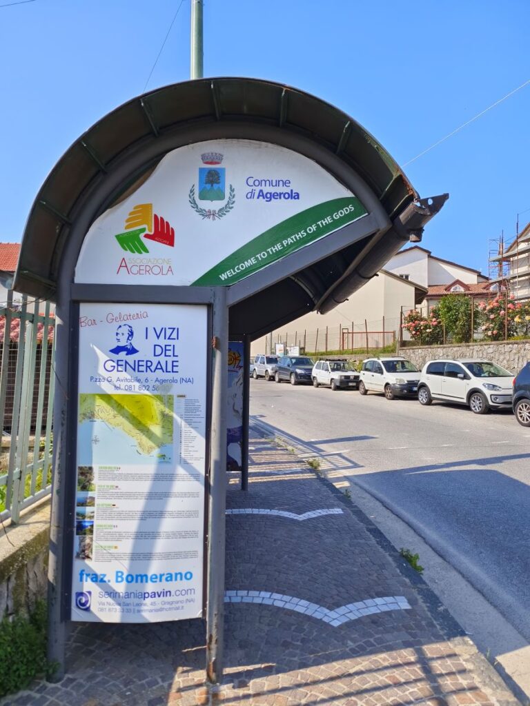 Bus stop at Agerola